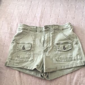 High Waisted Army Shorts